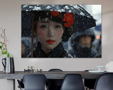 schilderachtige japanse vrouw van Egon Zitter