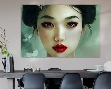 schilderachtig Japans beeld Geisha portret van Egon Zitter