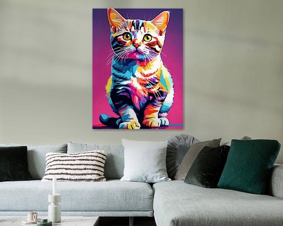 Voorbeeld van het werk in een kamer