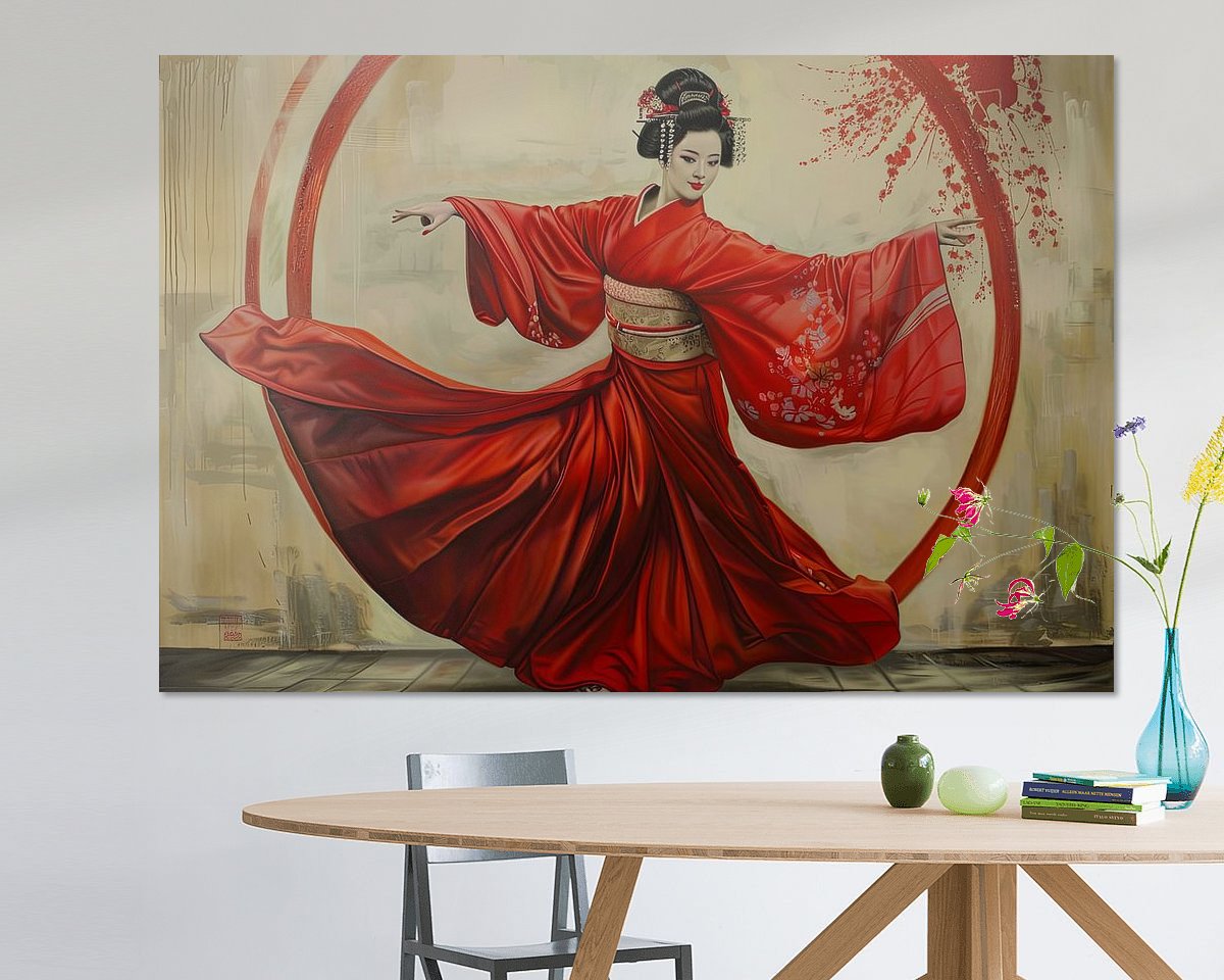 Voorbeeld van het werk in een kamer