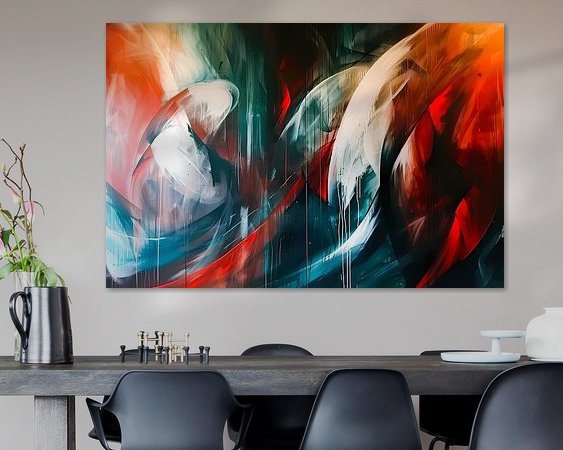 Voorbeeld van het werk in een kamer