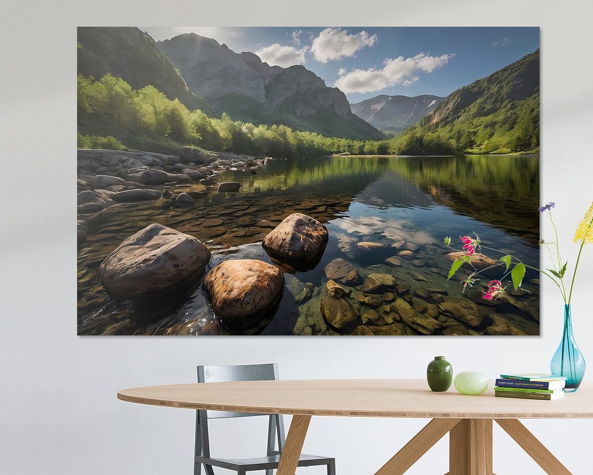 Voorbeeld van het werk in een kamer