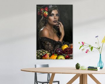 vrouw met fruit