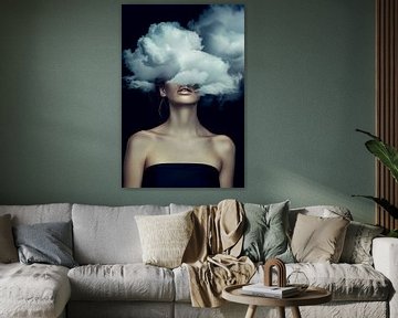 vrouw met hoofd in de wolken van Egon Zitter