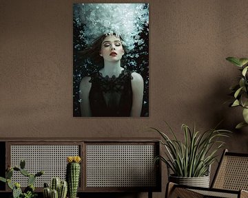 vrouw met hoofd in de wolken van Egon Zitter