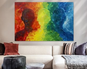 Kleurrijke abstracte silhouetten in dynamisch ontwerp van Art & Soul Creations