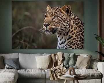 Prachtige close-up van een wilde luipaard