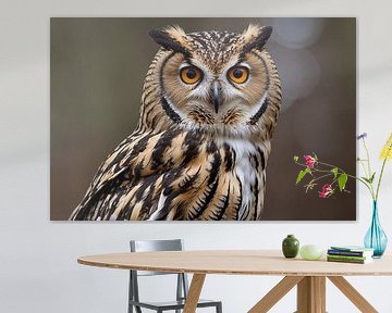 Realistische Nahaufnahme einer Eule von Art & Soul Creations