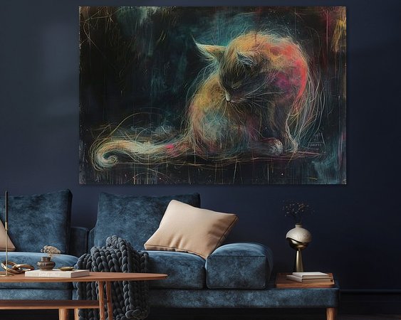 Voorbeeld van het werk in een kamer