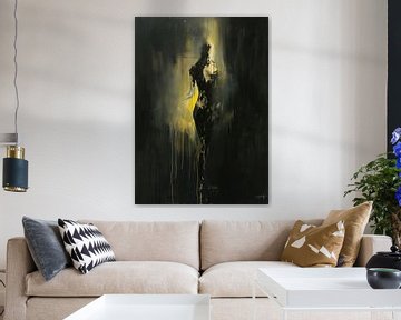 Abstract Man Painting | Shadow's Embrace by Eye catching paintings