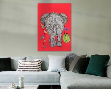 Een tevreden olifant van Studio Spanjersberg
