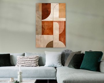 Minimalistische elegantie in bruin en beige van Poster Art Shop
