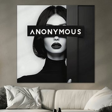 Anonymous: Mystery and Elegance in Black and White Portrait by KRAB