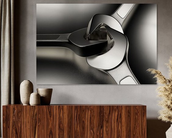 Voorbeeld van het werk in een kamer