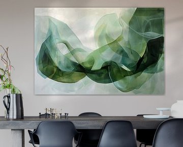Abstracte groene vormen - Moderne kunst van Poster Art Shop