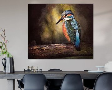 Eisvogel Gemälde Ölgemälde von Cynthia Verbruggen