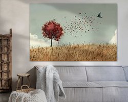 Voorbeeld van het werk in een kamer