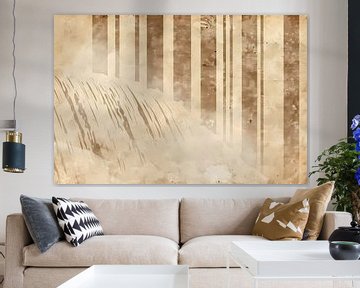 Abstracte sepia waterval met strepen van Art & Soul Creations