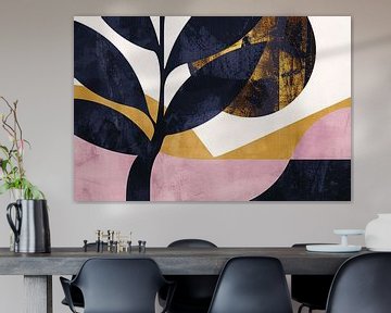 Abstracte geometrische boom in moderne kleuren van Art & Soul Creations