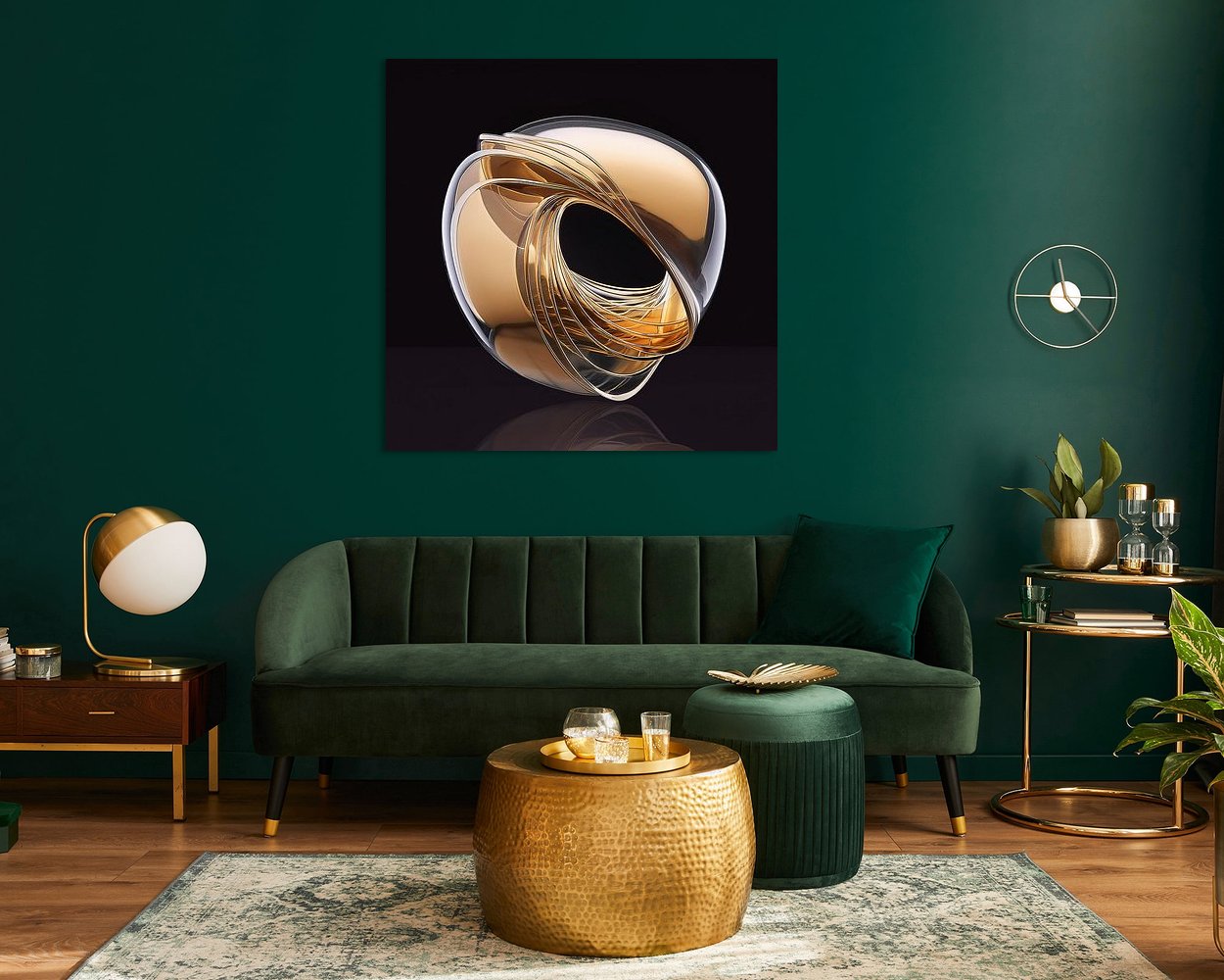 Voorbeeld van het werk in een kamer