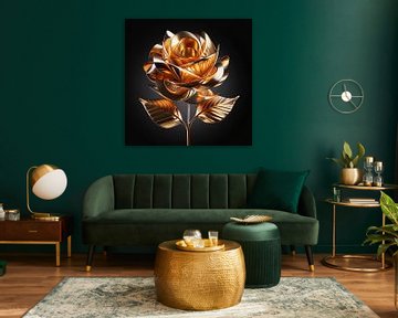 Gouden bloem met patroon van Mustafa Kurnaz