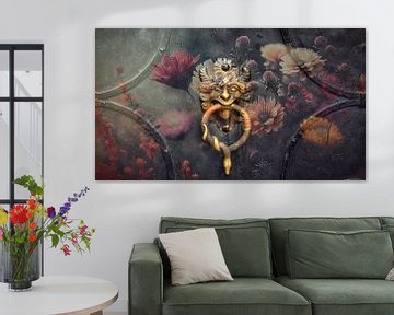 Mozart's deur in Salzburg, serenade van bloemen van ArtWorks Saranda in 't Veld
