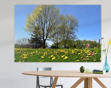 The park in spring by Claude Laprise