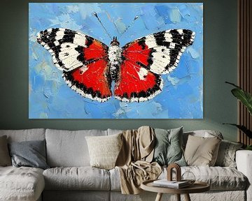 Abstract butterfly with colourful background by Art & Soul Creations