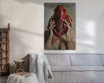 portrait fantaisiste avec homard sur Egon Zitter