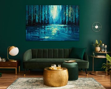 Surreal forest landscape in vivid colours by Art & Soul Creations