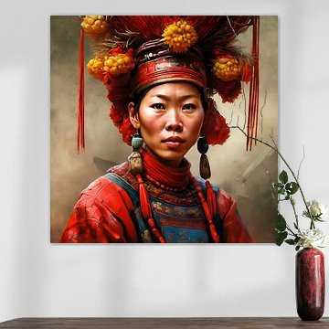 Red dzao woman