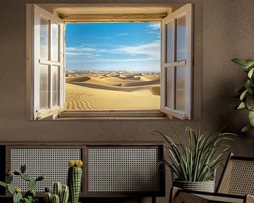 Window view of desert by Poster Art Shop