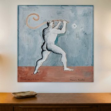 Hercule devant la lune