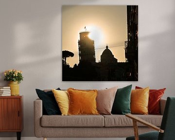 Zonsondergang in Pisa van Renzo de Jonge