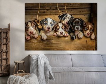 photo de groupe chiens chiots sur Egon Zitter