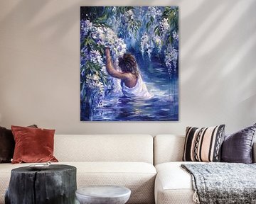femme au bord de l'eau sur Egon Zitter