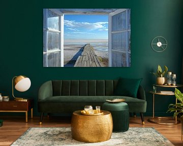 Salzsee-Perspektive - Ein Fenster zur unendlichen Weite von Poster Art Shop