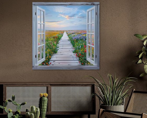 Voorbeeld van het werk in een kamer