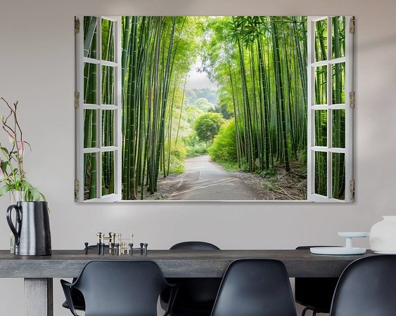 Voorbeeld van het werk in een kamer