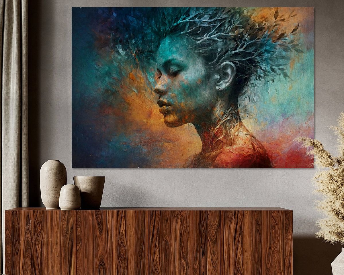 Voorbeeld van het werk in een kamer