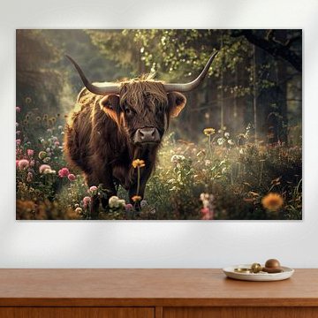 Schottische Highlander in einer verträumten Landschaft