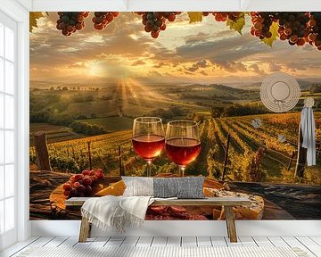 Drinking wine overlooking the vineyard by Black Coffee