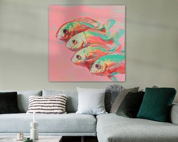 Vissen in pastel kleuren van Imagine