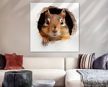 Eekhoorn uit de muur