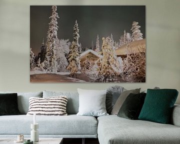 Noorderlicht Fins Lapland van Christel Smits
