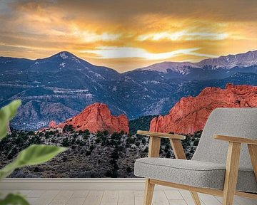 Garden of the Gods Park Photo - Colorado Springs Fine Art Print, Panorama Landscape Photography, Colorado Wall Art by Daniel Forster