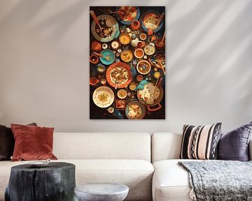 Eten Schilderij | Feast Canvas van ARTEO Schilderijen