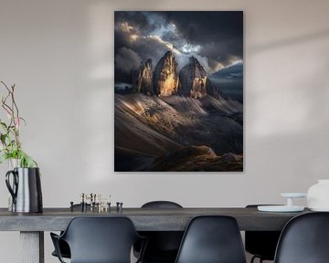 Mountain peak at sunrise