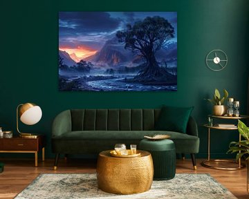 Berglandschap in het licht