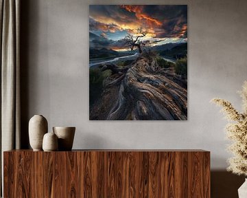 Sky and mountains